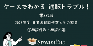 2023年度 事業者相談件数とその概要 ①相談件数・相談内容