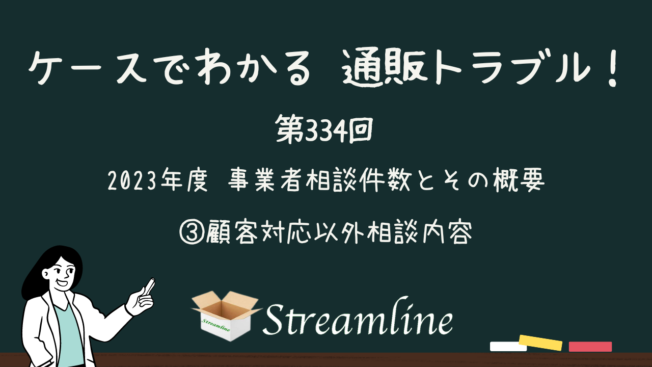 2023年度 事業者相談件数とその概要 ②顧客対応以外相談内容