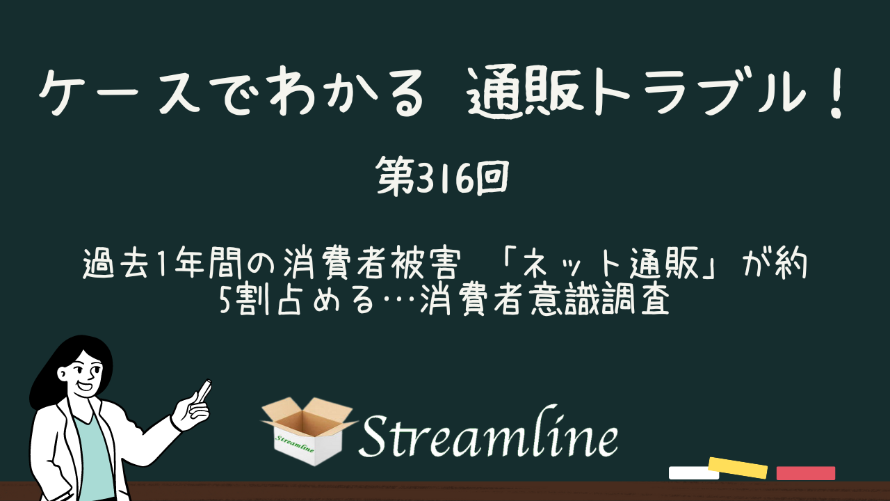 過去1年間の消費者被害 「ネット通販」が約5割占める…消費者意識調査