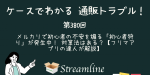 第380回 メルカリで初心者の不安を煽る「初心者狩り」が発生中！ 対策法はある？【フリマアプリの達人が解説】